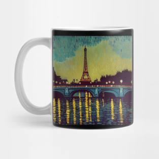 Paris painting, Vincent van Gogh style, oil on canvas Mug